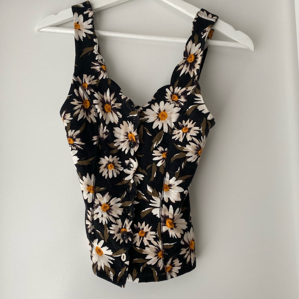 Urban Outfitters Daisy Button Up Tank